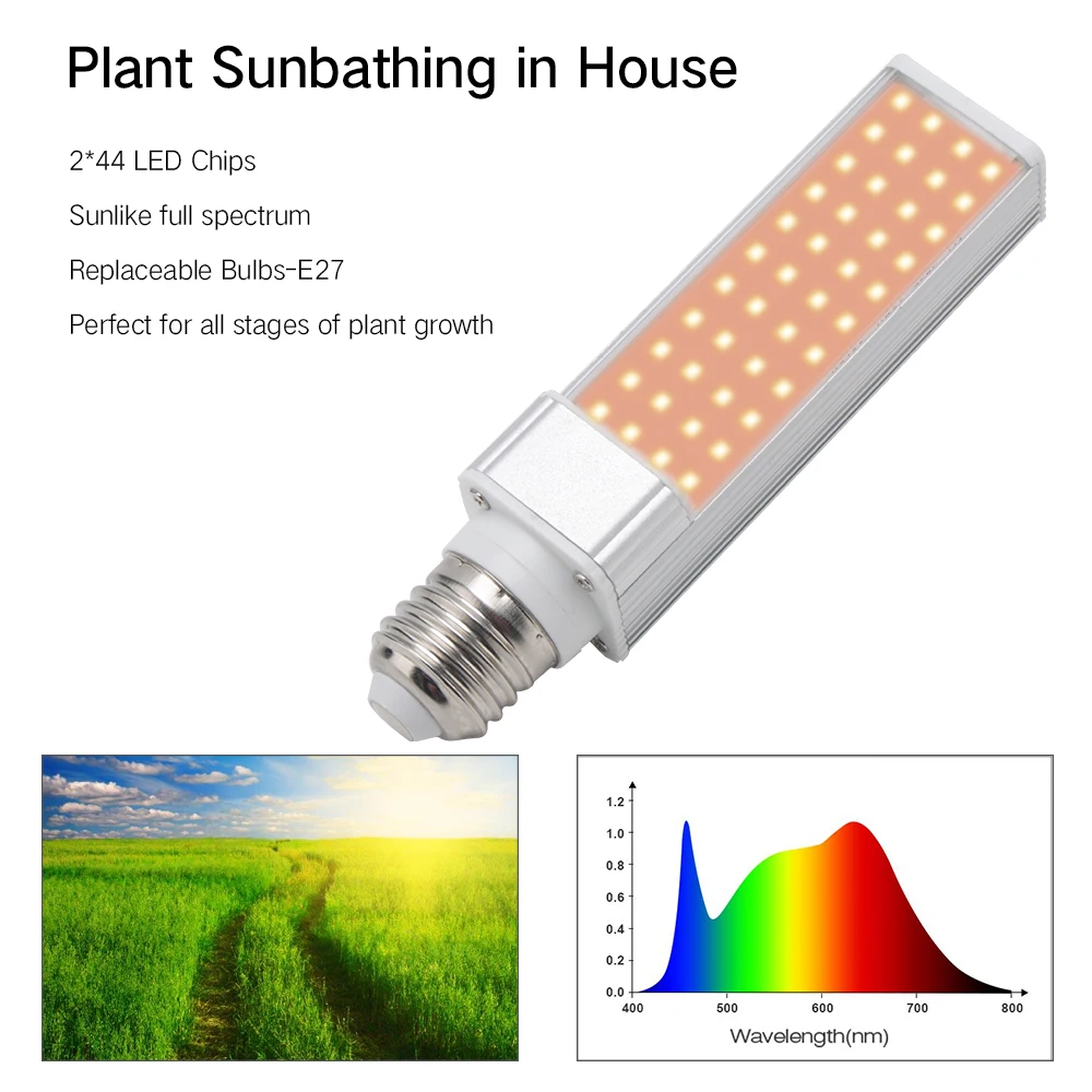 BORUiT 45 Вт Светодиодный светильник для выращивания 100 светодиодный s Sunlike полный спектр фитолампа с двойной головкой гусиная Настольная лампа для гидропонного цветка