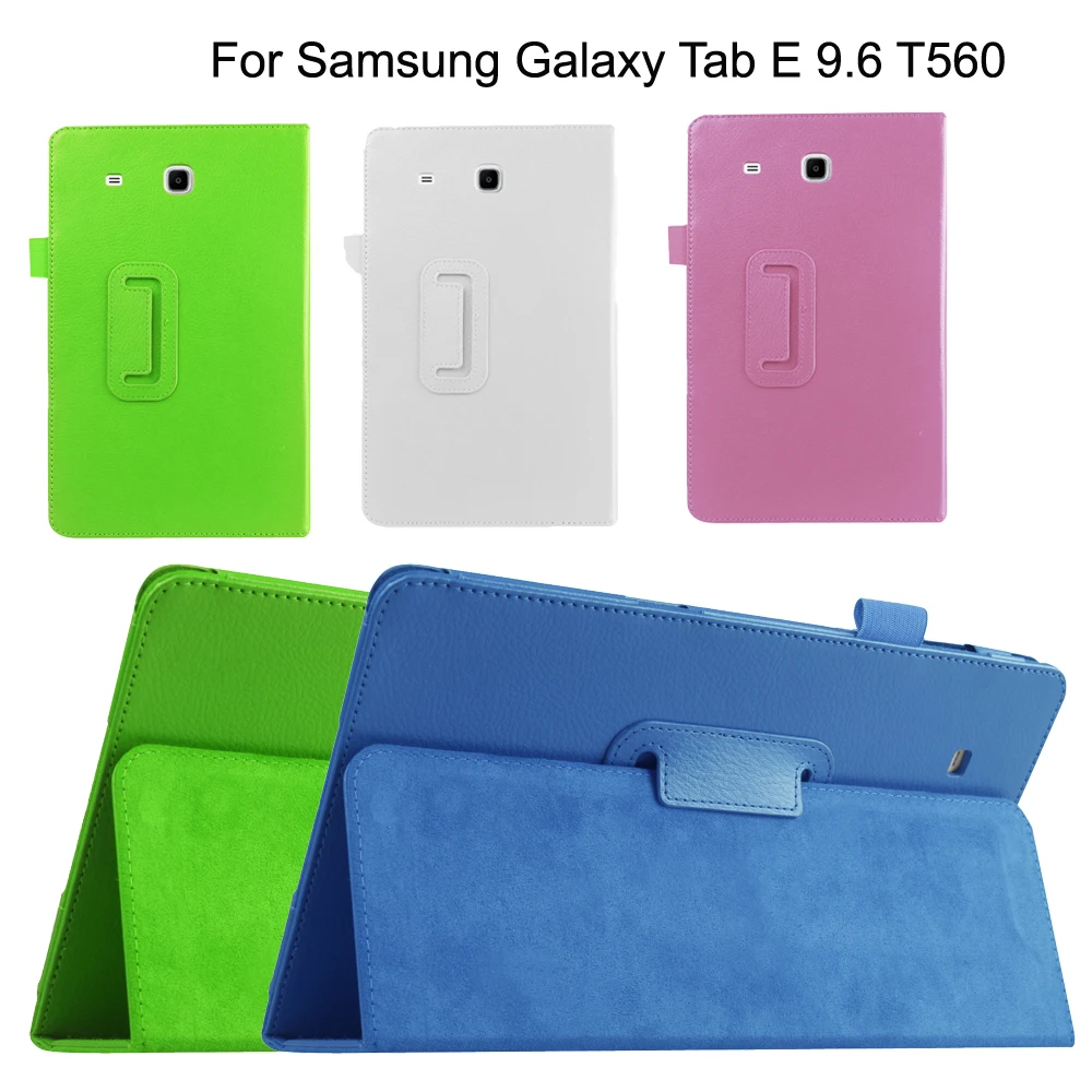 Viviration PU Shockproof Case For Samsung Galaxy Tab E 9.6" T560 T561 Slim PU Leather Case for Samsung Tablet Smart Holder Shell