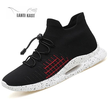 

Men Mesh Running Shoes Male Breathable Fashion Sneakers Slip-on Sports Shoes Flats Walking Outdoor Athletic Training Sock Shoes