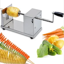 Manuelle spirale potato turmdrehkran hand schütteln kartoffel rotary spiral chips twister hobel cutter tornado, der maschine h1327