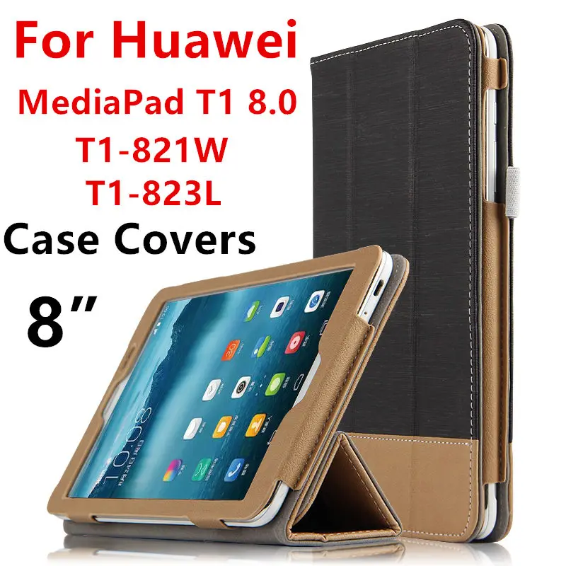 

Case For Huawei MediaPad T1 8.0 PU Protective Smart cover S8 Leather Protector Tablet For HUAWEI Honor T1-823L T1-821W S8-701U W