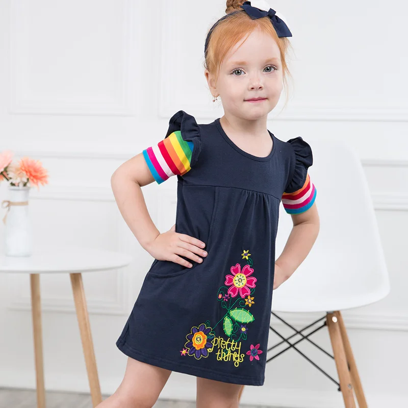 Dxton Girls Summer Dress Butterfly Princess Clothes For Party Bow Tutu Kids Dresses Cartoon Children Costumes Sequin Girls Dress (59)
