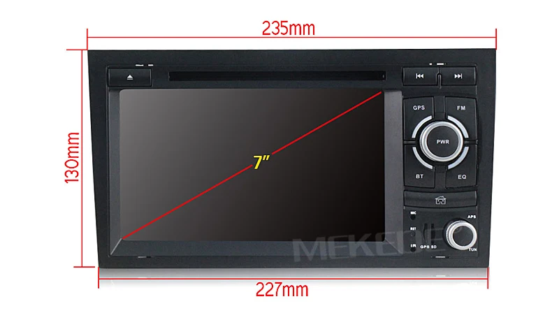 Excellent MEKEDE 2din Android 8.1 Car DVD GPS player For Audi A4 S4 RS4 2002-2008 with wifi BT GPS navigation 3G multimedia free shipping 3