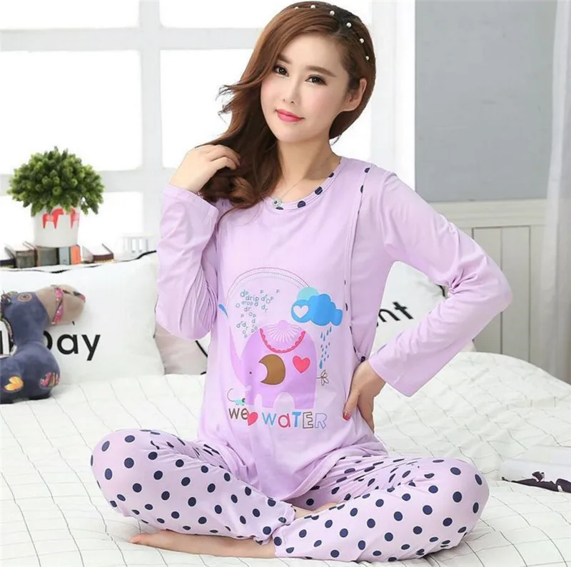 

Breastfeeding pajama breast feeding nightwear maternity nursing pajamas maternity nursing sleepwear pregnancy pajamas homwear