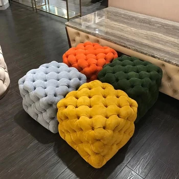 

Nubuck velvet living room sofa ottoman