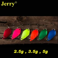 Jerry 6pcs 2.5g 3.5g 5g wholesale pesca trout bass&perch ultra light fishing spoon lures metal artificial freshwater bait
