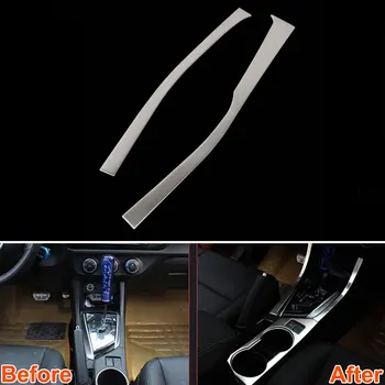 

For Toyota Corolla 2014 2x Stainless Steel Car Interior Gear Shift Border Strip Cover Molding Trim Frame Decoration Accessories
