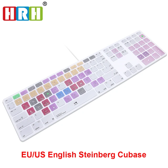 Best Offers HRH Steinberg Cubase Hot key Design Keyboard Cover For Apple Keyboard with Numeric Keypad Wired USB for iMac G6 Desktop PC Wired