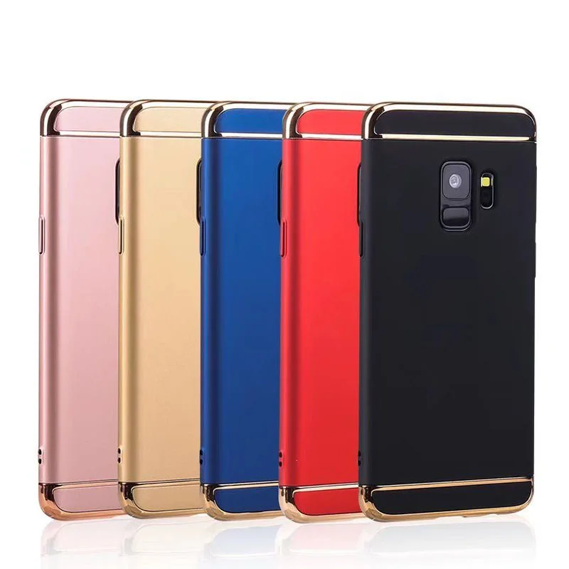 2 шт. для samsung Galaxy S9 Plus 3 в 1 Ultra Slim Чехлы Роскошные ПК жесткий покрытие Телефон
