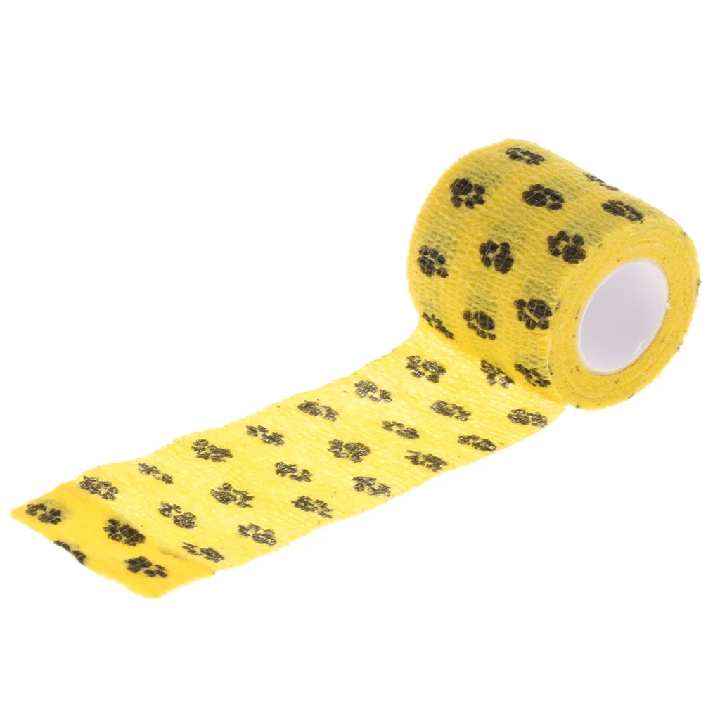 5 Pieces Non Woven Pet Dog and Cat Wound Self Adhesive Bandage Tape