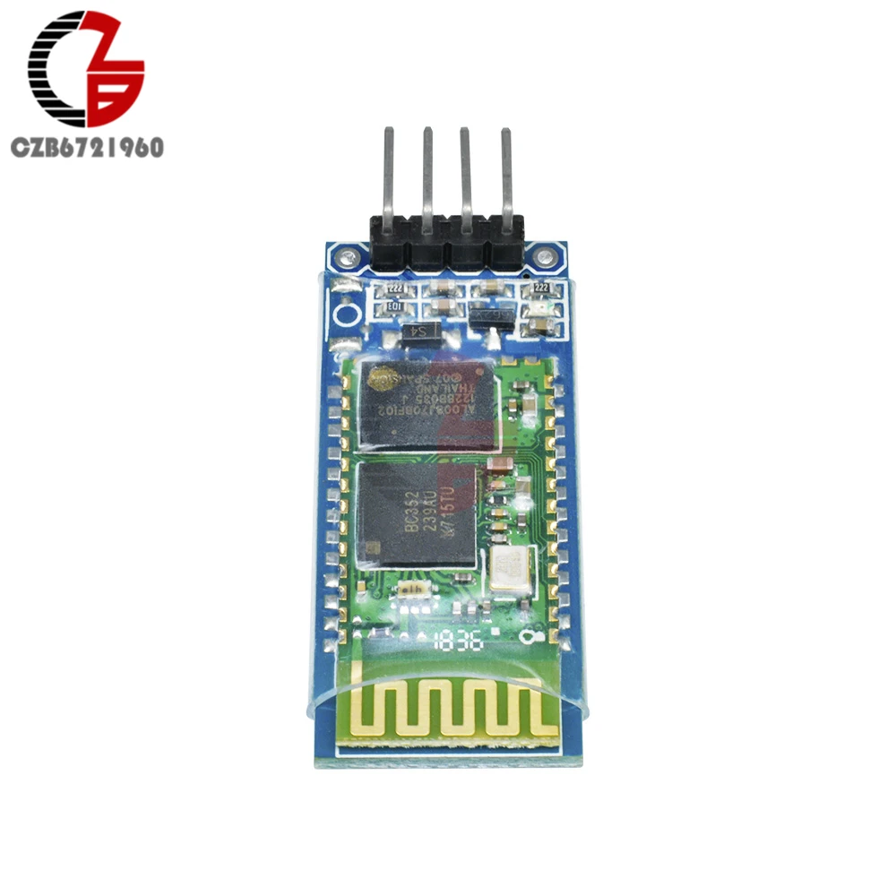 4 Pin Беспроводной Bluetooth радиочастотный приемопередатчик модуль HC-06 RS232 с объединительная панель