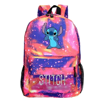 

Cartoon Styles Stitch Backpack Kids School Bags Galaxy Space for Women Men Casual Bookbags Starry Night Laptop Travel Bags