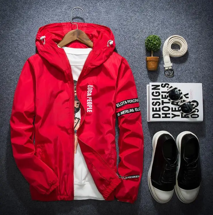 JIN JUE LES 2017 NEW Fashion Spring and Autumn Sports and Leisure Jacket Letters Printed Tide Windbreaker Men's Jacket JIN JUE LES 2017 NEW Fashion Spring and Autumn Sports and Leisure Jacket Letters Printed Tide Windbreaker Men's Jacket