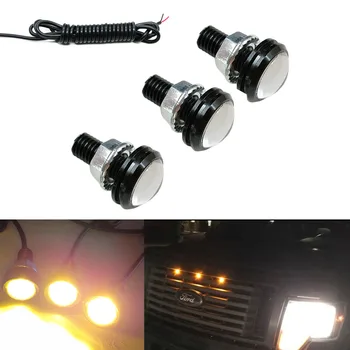 

3pc SVT Raptor Style Amber High Power LED Grille Lighting Kit, Universal Fit For Any Truck SUV 12V