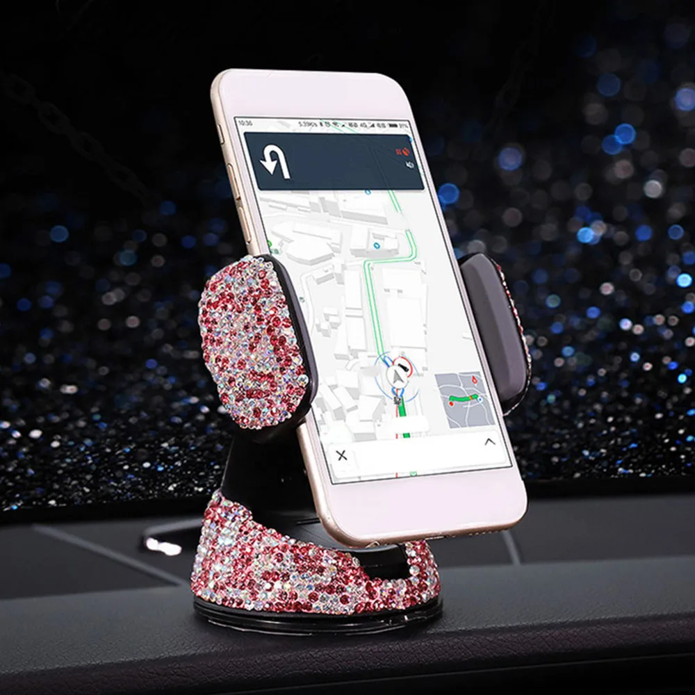 

Car Phone Mount Holder Crystal Universal Cell Phone Dashboard Windshield Air Vent Hot Sale