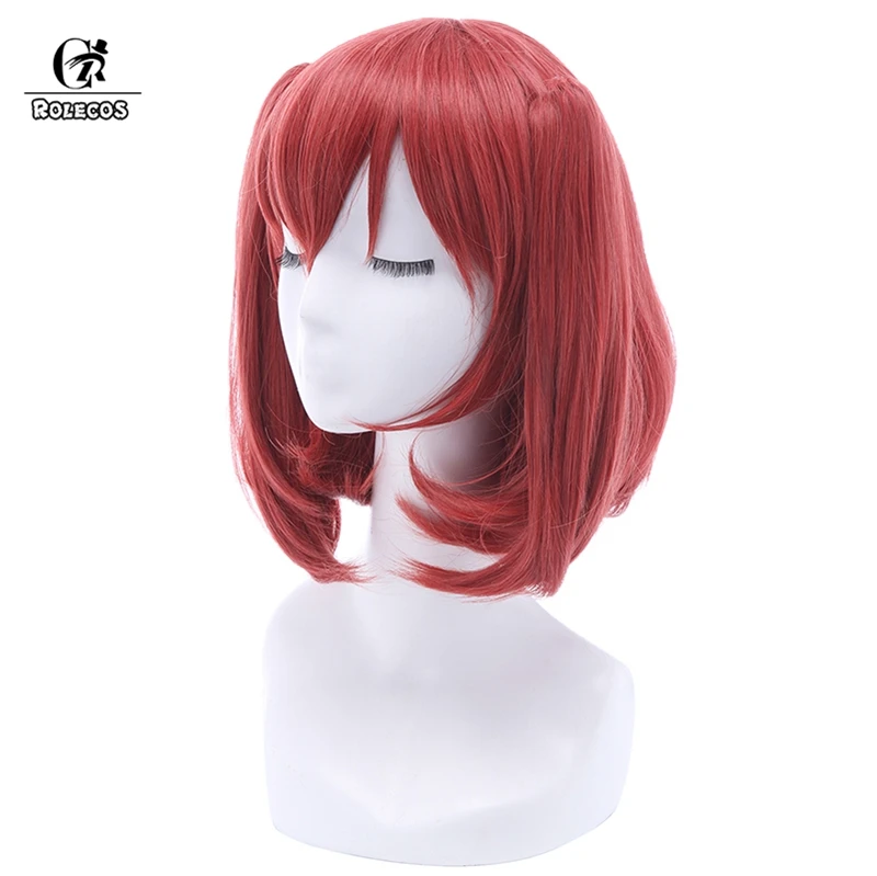 ROLECOS LoveLive Sunshine Косплей Kurosawa Ruby Косплей головные уборы синтетические волосы 35-40 см дюймов короткие красные волосы Love Live