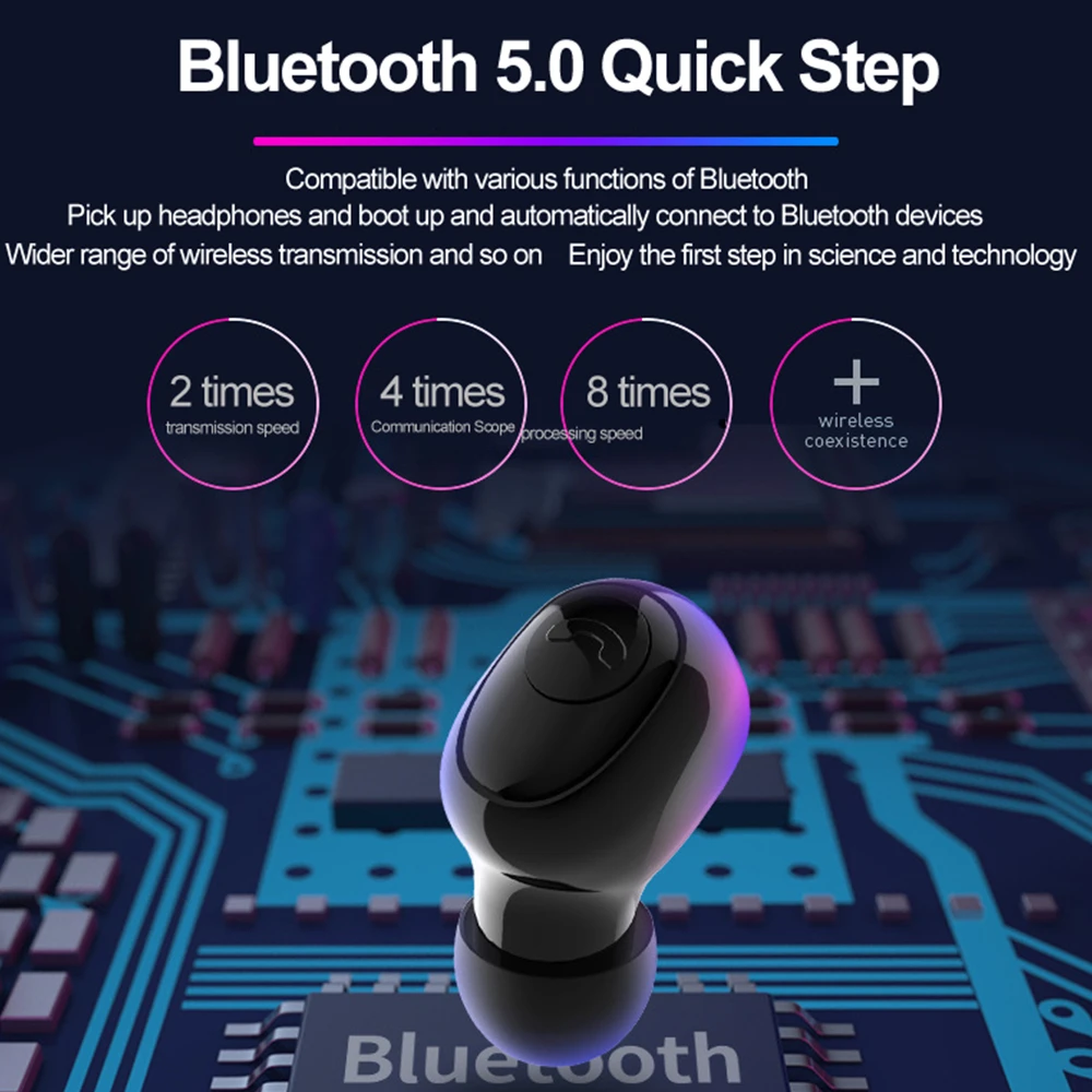G6s Bluetooth 5 0 наушники TWS Беспроводные свободные руки бас Водонепроницаемая