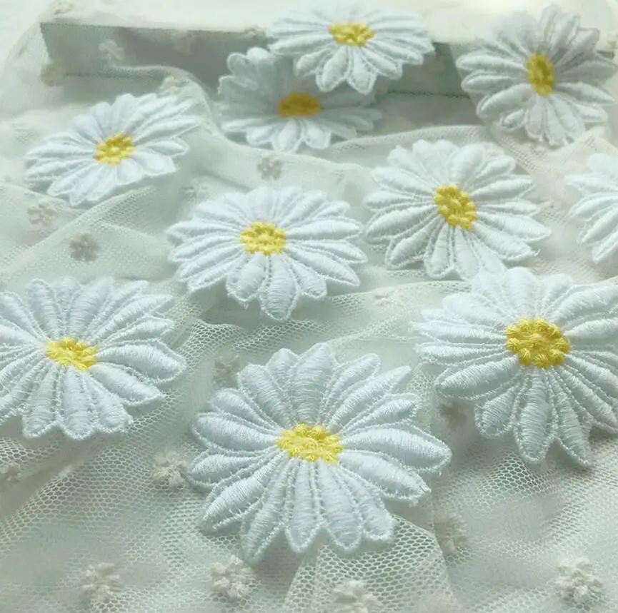 SUPVOX 26 piezas apliques bordados de flores margarita diy parches 