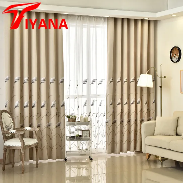 Tiyana Pastoral bordado Diseño Reed habitaciones cortinas para ... Tiyana Pastoral bordado Diseño Reed habitaciones cortinas para ...