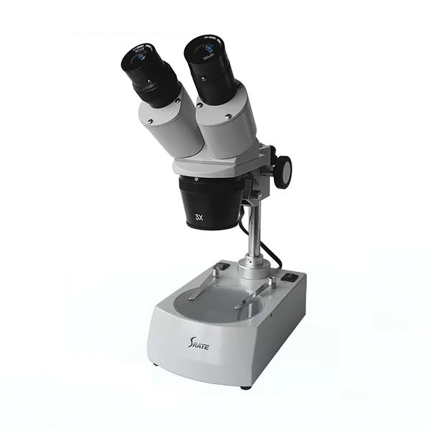 

10X 30X Illuminated Bioncular Stereo Microscope with Top and Bottom Two Halogen Lamps for PCB Gem Jewel Inspection Electronics