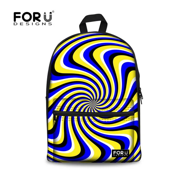 FORUDESIGNS, новинка, разноцветный мужской рюкзак с пейсли, полосатый, персональный, школьный рюкзак для подростка, стильный, Холщовый, mochilas - Цвет: C011J5