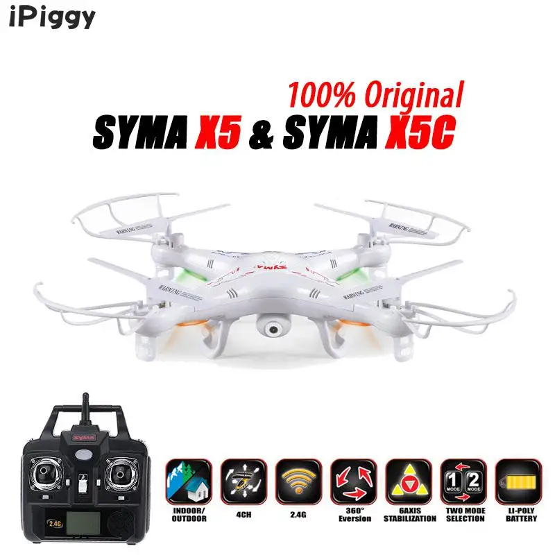 

SYMA X5C (Upgrade Version) RC Drone 6-Axis 100% Original Remote Control Helicopter Quadcopter WithX5 No Camera or 2MP HD Camera