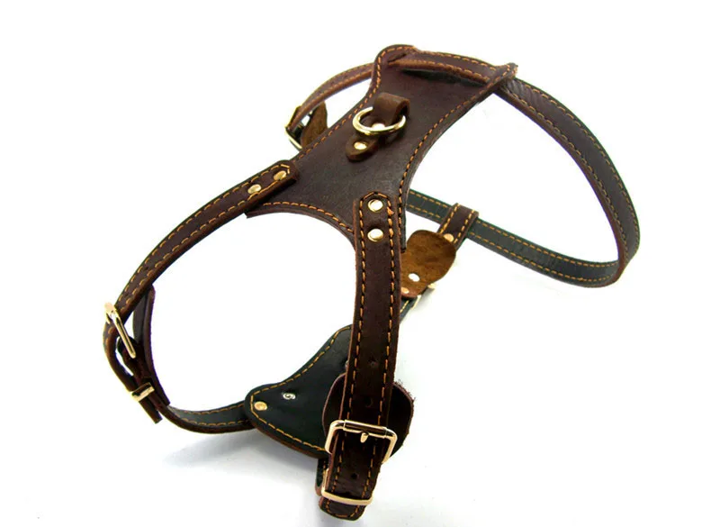 Genuine Leather Dog Walking Harness 85~90cm chest size Bull Terrier ...