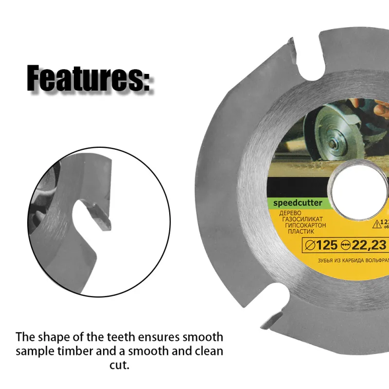 125 мм 3 T пильный диск Мультитул шлифовальный станок Пила диск с твердосплавными режущими пластинами: деревянный отрезной диск резьба