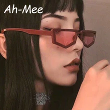 Vintage Rectangle Sunglasses Women Brand Designer Sun Glasses Ladies Retro Small Frame Eyeglasses Polygon Red Black Shades UV400