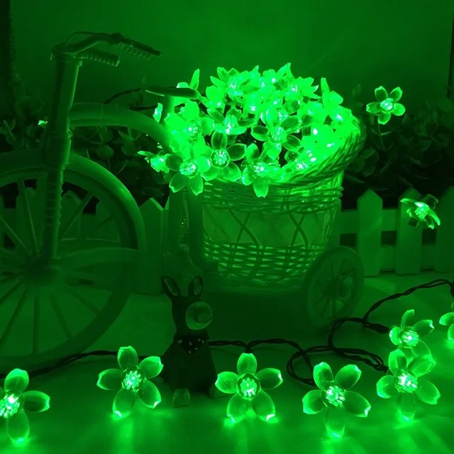 Chiclits LED Solar String Light 50led 7M Flower Fairy Lights Garlands Garden Christmas Trees Wedding Party Decor Lamp (19)