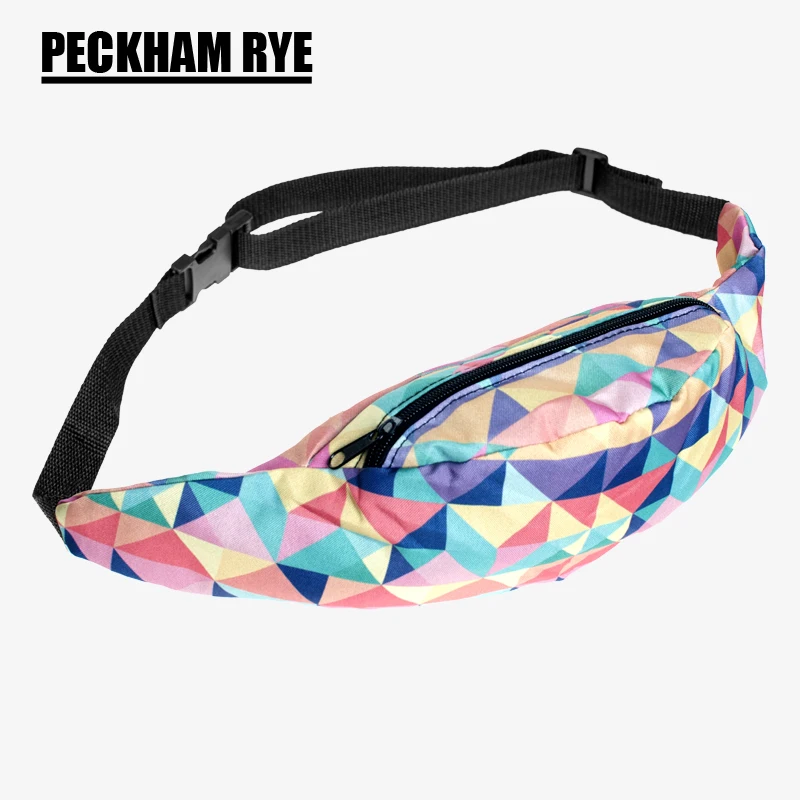 20 цветов 3D цветная печать женские поясные сумки для девочек fanny packs Hip Belt сумки деньги путешествия мобильный телефон сумка поясные сумки - изображение