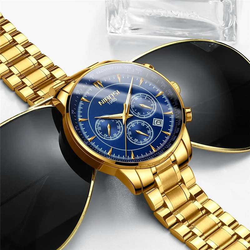 Relogio Masculino NIBOSI Quartz Watches Men Steel Band Men's Watches