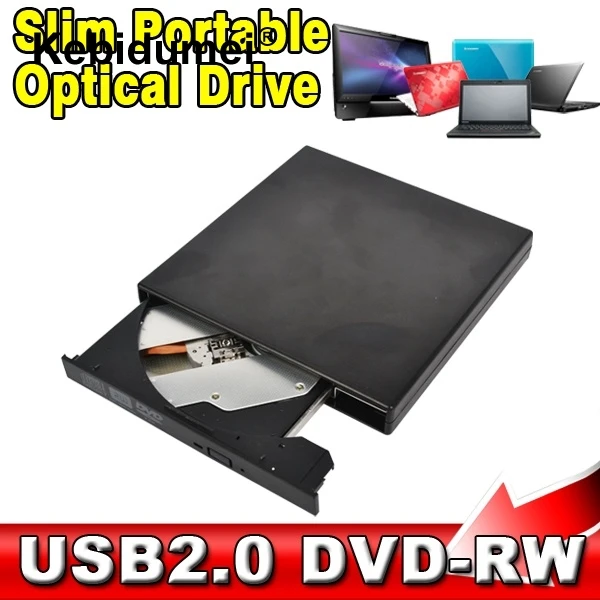 Внешний USB 2 0 тонкий оптический привод kebidumei запись в горелка с разъемом SATA
