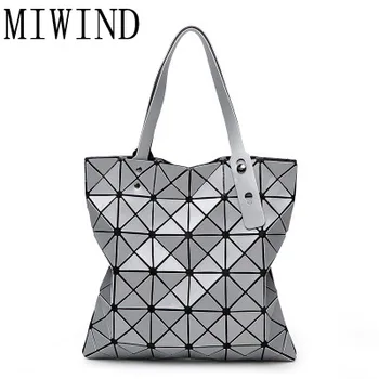

Women Shoulder Bags Laser Geometric Designer Handbags Tote Fold summer Diamond High Quality Messenger Bag Hand Bag TYQ190