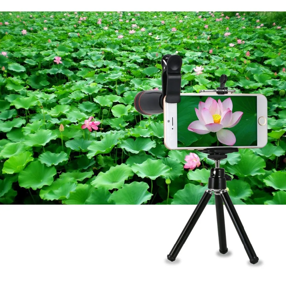 5в1 12X зум-камера телеобъектив универсальный зажим 3в1 широкоугольный Рыбий глаз Макро Мобильный объектив для Xiaomi mi5 Meizu m2 12x5в1