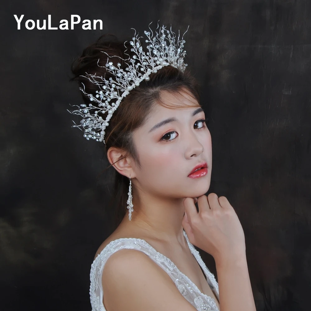 

YouLaPan HP198 Wedding Tiara with crystal Wedding Hair Accessories Bride Crown Bride Hair Jewelry Wedding Hair Crown for girls
