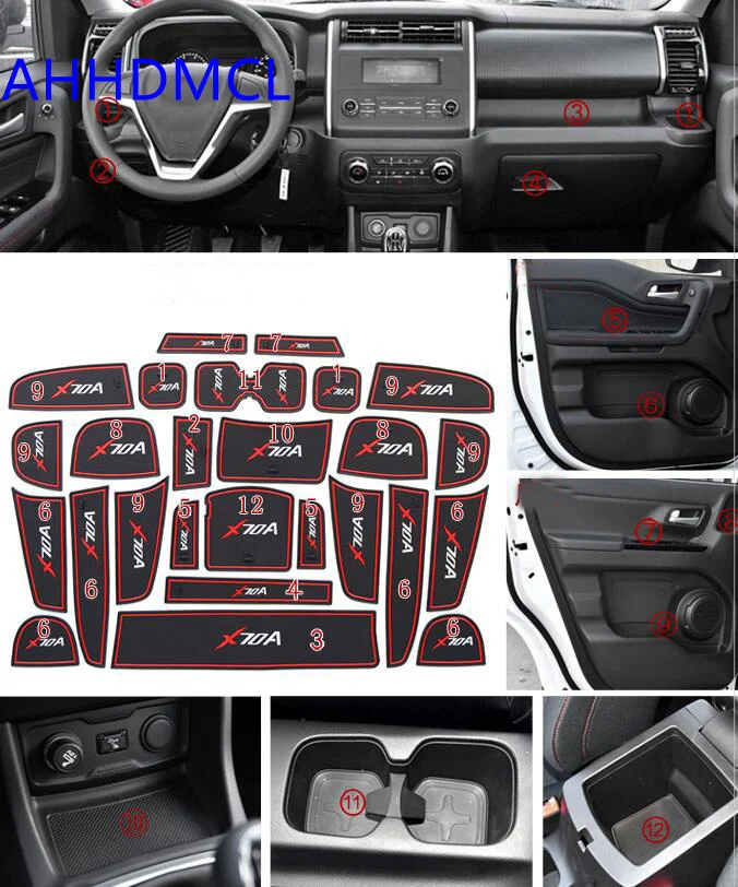 Us 24 56 Ahhdmcl Car Door Groove Mat Gate Slot Cup Armrest Storage Pad Mat For Chana Changan X70a On Aliexpress Com Alibaba Group