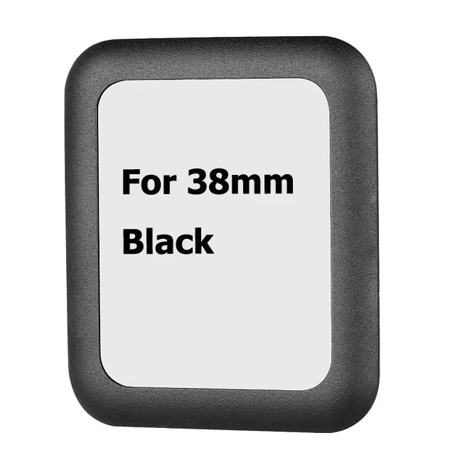 UVR с уровнем твердости 9H с металльном краем 3D полное покрытие закаленное Стекло Экран Защитная пленка для Apple Watch iWatch 38 мм, 42 мм, версия 1, 2, 3, ремешок из трех два в одном - Цвет: Black For 38mm
