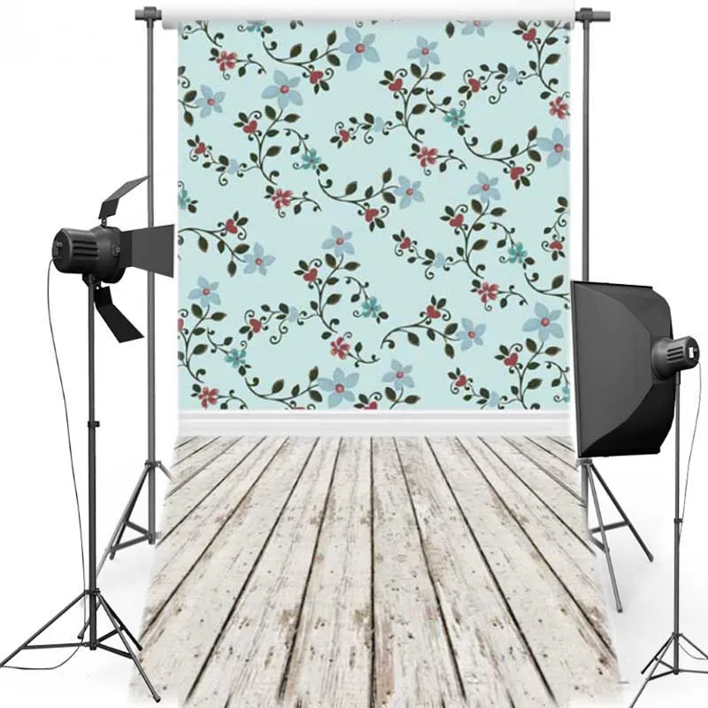 

MEHOFOTO Floral Wall New Fabric Flannel Photography Background For Children Floor Vinyl Backdrop For Baby photo studio 1155