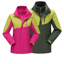 Открытый Зимний стиль водонепроницаемый ветрозащитный уплотненный комплект из 2 предметов для мужчин и женщин куртки для влюбленных походная альпинистская одежда