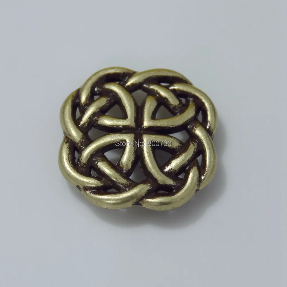 

(KBM12) 10pc 1-1/8''(3.0cm) Filigree Round Button Leathercraft Antique-Bronze