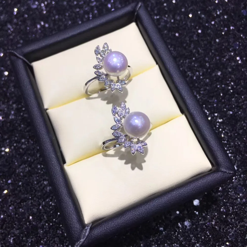 Beautiful Fashion Pearl Ring Mountings, Ring Findings, Adjustable Ring