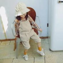 MILANCEL/ Новые комбинезоны для маленьких девочек вельветовые комбинезоны для мальчиков однотонные детские штаны милые детские шаровары весенняя одежда для девочек