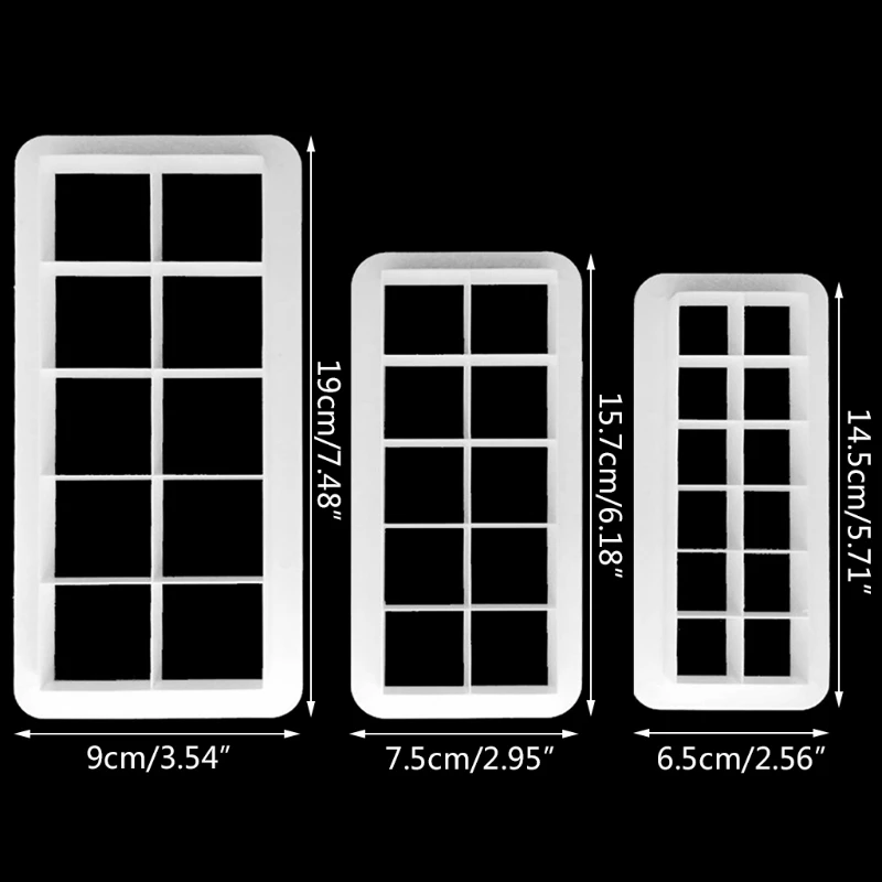 3 шт./компл. Пластик квадратные формы для пирожных нож для шоколадного печенья Fondant(сахарная) Инструменты для украшения