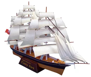 

High Simulation Scottish Cutty Sark Galleon 3D Scale Paper Craft Models DIY Assembled Ship Paper Modeling Toy Top Quality