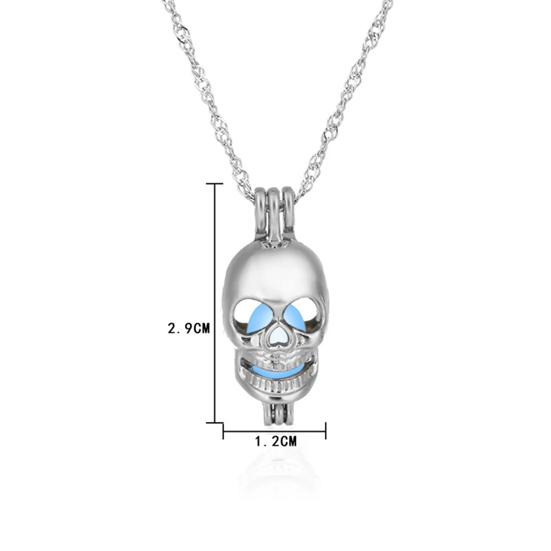 Череп Кулон ожерелье светящиеся украшения серебро 3 цвета светится в темноте ожерелье для женщин и мужчин подарок на день рождения
