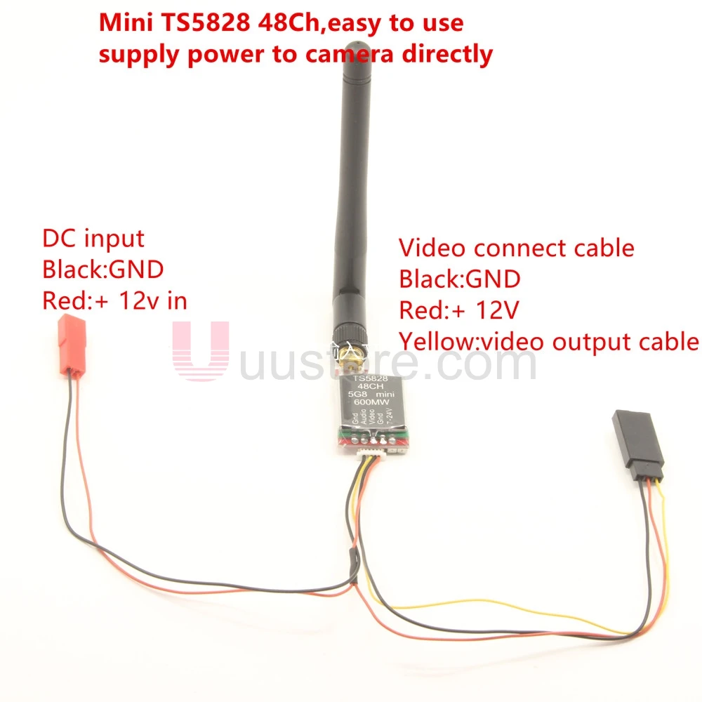 Камера Boscam Mini TS5828 FPV только 19g 5 8G 600 мВт 48 каналов беспроводной передатчик A/V +