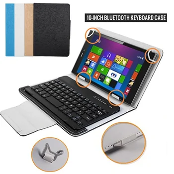 

Universal Tablet Case With Bluetooth Keyboard Flip Leather Stand Case for 9.7 10 10.1 inch Tablet PC for Android Windows IOS