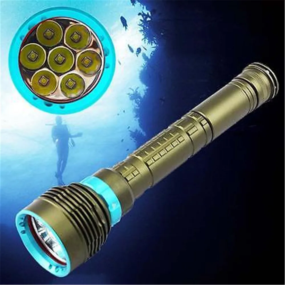 

10000LM Underwater 200m 7x XM-L2 LED Scuba Diving Flashlight Lamp Torch