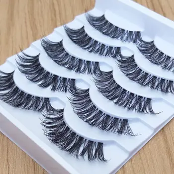 

5 pairs/set False eyelash thick messy cross natural long fake eyelashes professional makeup Tools Accessories Dropshipping